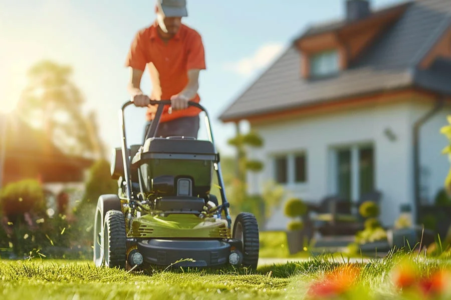 battery charged lawn mowers